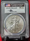 2011-W EAGLE $1 BURNISHED SILVER EAGLE PCGS SP70  JOHN M. MERCANTI      #MF-3026