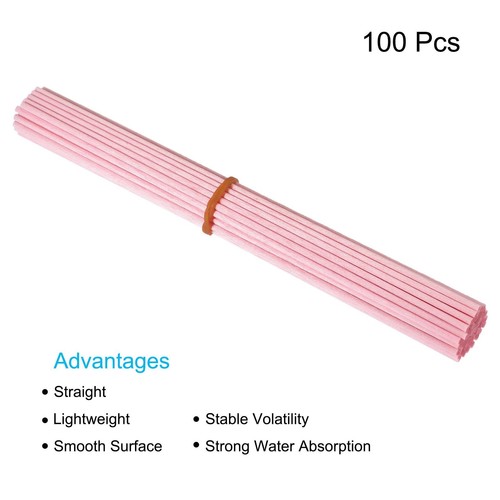 Fiber Reed Diffuser Sticks 8.6"x3mm for Aroma Fragrance , Pink Pack of 100 - Picture 3 of 5