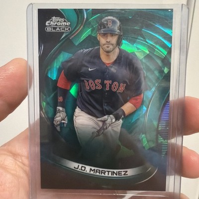 JD Martinez Topps Chrome Black Green Atomic Refractor /99