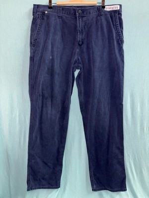 Carhartt FR Flame Resistant Work Pants Mens 37x30 Blue CAT 2 NFPA 2112 Workwear