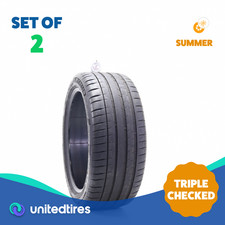 Set Of 2 Used 24540zr18 Michelin Pilot Sport 4 S 97y - 7.532 Set Of 2 Used 24540zr18 Michelin Pilot Sport 4 S 97y - 7.532