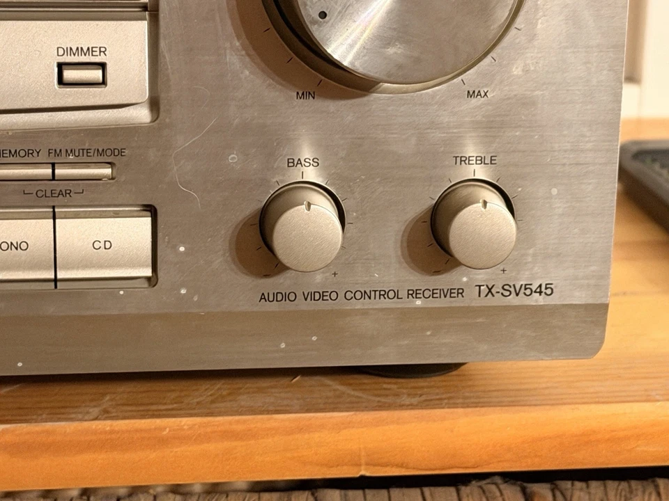 Onkyo TX-SV545 AV Control Surround Receiver mit Fernbedienung - Silber - Bild 3 von 4