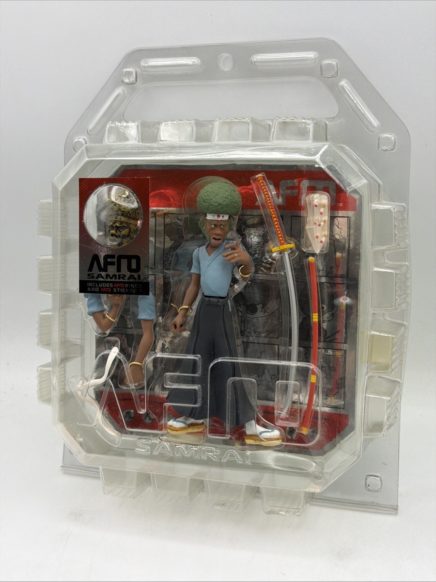 Cube Works AFRO SAMRAI Samurai Manga Action Figure Complete HTF