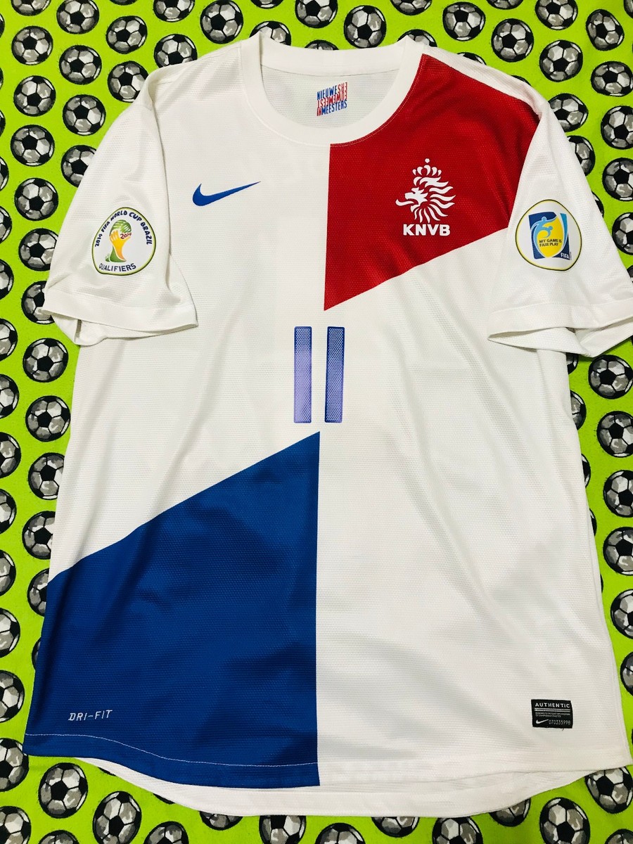 Nike Netherlands Away Soccer Football Jersey Qualifiers 2014 Arjen