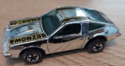 Hot Wheels Redline 1974 Chevy Monza 2+2 Hong Kong Vintage Chrome