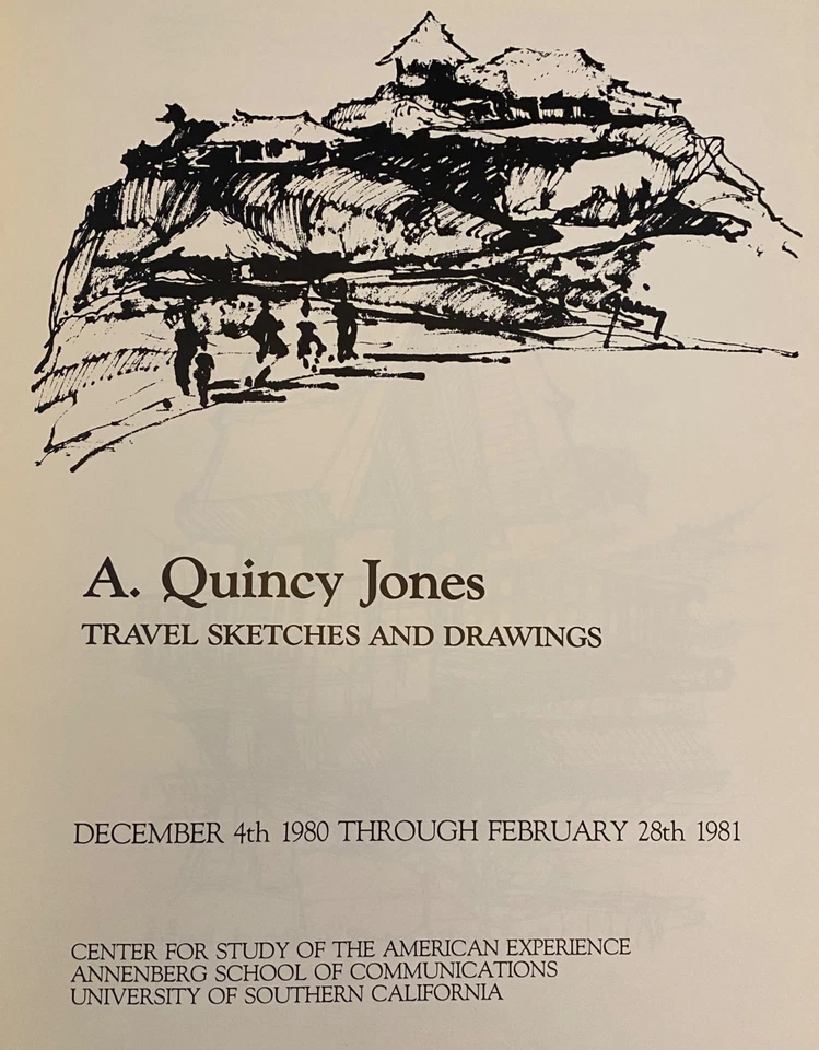 A. QUINCY JONES, TRAVEL SKETCHES & DRAWINGS Essay by Ruth Weisberg 1980 - Image 2 of 4