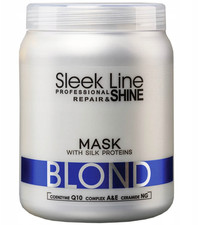 STAPIZ Sleek Line Blond Hair Mask 1000ml – Silk Proteins Smoothing Shine blonde 16.98 per litre