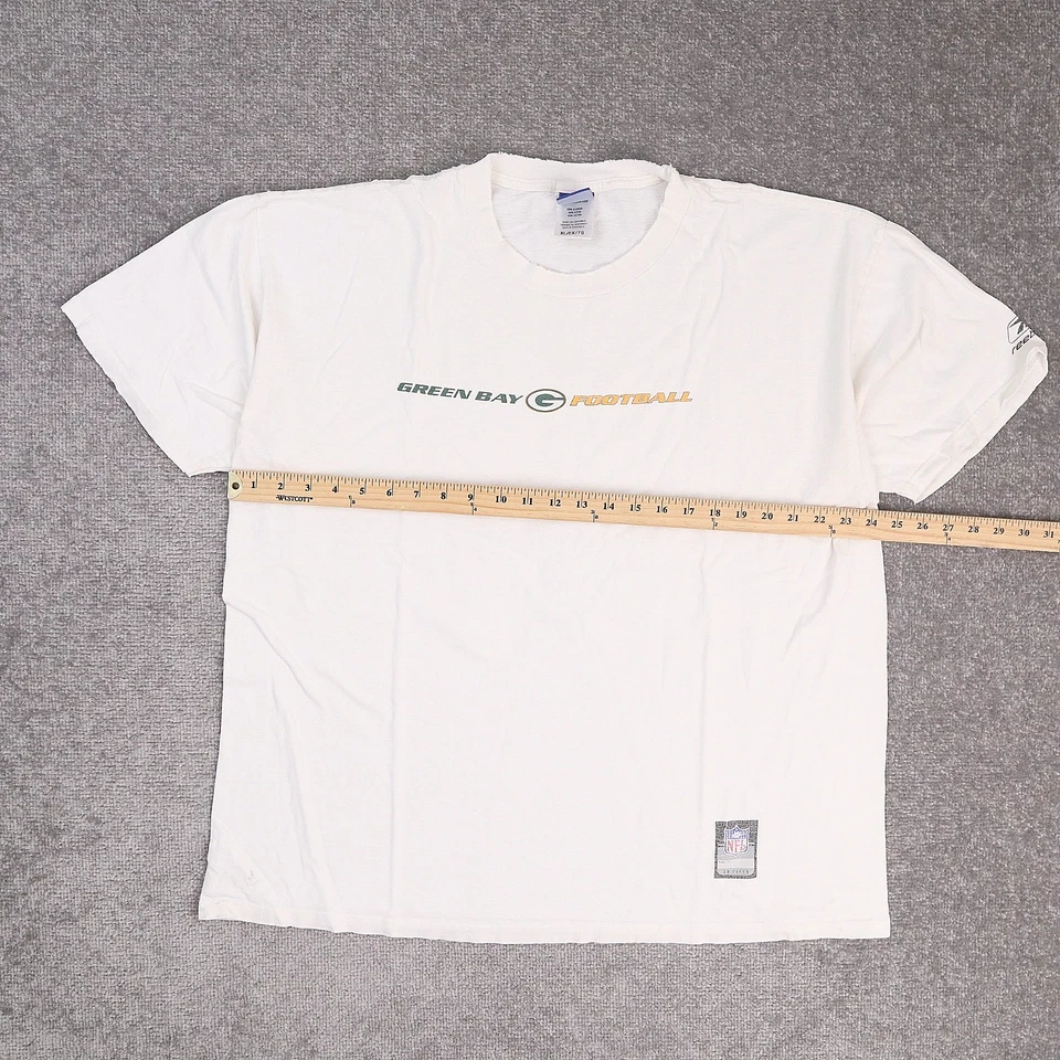 Camiseta De Colección Años 90 Y2K NFL Greenbay Packers Fútbol XL Blanca Manga Corta Foto 4 de 4
