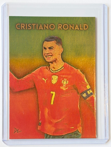 Cristiano Ronaldo Gold Plated Limited Edition Artist Signed "Portugal" Card 1/1
