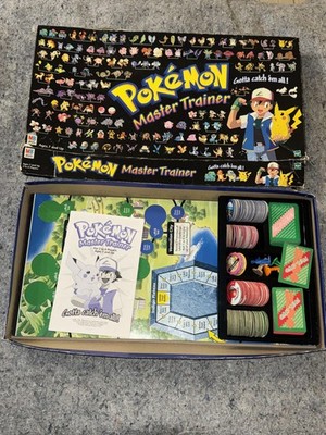 Vintage Pokemon Master Trainer Board Game Milton Bradley 1999 Incomplete Set USA