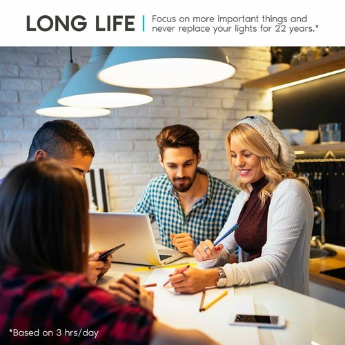 Luxrite A19 LED Bulbs 60W Equivalent Enclosed Fixture Rated 2700K E26 12-Pack - Picture 4 of 8