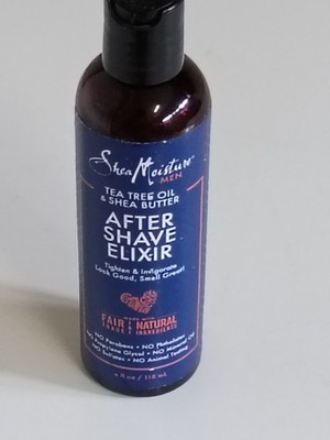 Shea Moisture AFTER SHAVE ELIXIR Tea Tree Oil Shea & Butter (MINOR SCRATCHES)