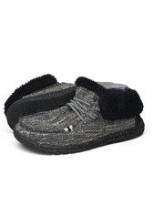 Hey Dude Wendy Fold Boho Gray/Black Ankle Faux Fur Lined Booties Women's Sz 8/39