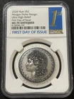 2024 1 Oz .999 Silver Niue $2 Antiqued Morgan Dollar Design Trib NGC MS 70 Coin!