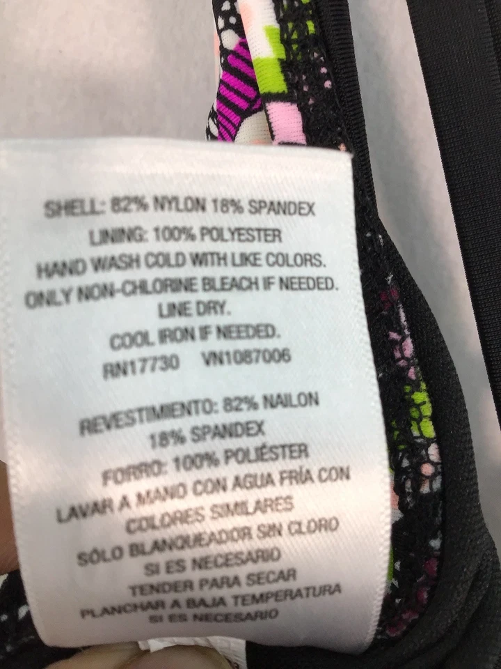 Traje de baño Mossimo de una pieza para mujer M mediano multi rayas con tiras en la espalda Foto 4 de 4