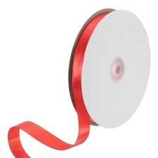 Red Polyester Satin Ribbon 5/8 Inch x 100 Yards Single Face For Crafts
