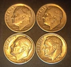 (6) Silver Roosevelt Dimes (BU 57&64) & (Circulated 46D, 47D, 53D, 60)--$1 Start