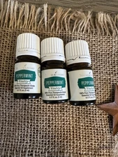 Young Living PEPPERMINT Vitality Pure Essential Oil -3 Bottles-Factory Sealed