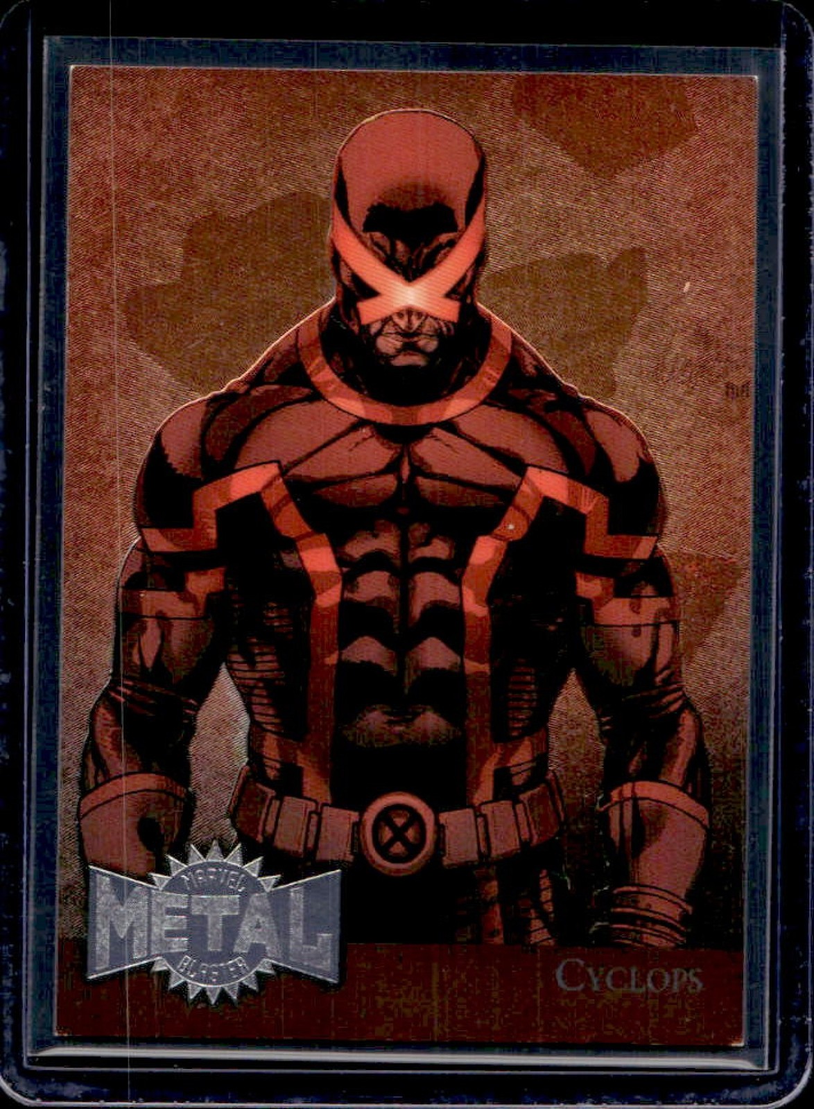 2015 Fleer Retro Marvel Cyclops 1995 Flair Metal Blaster #8