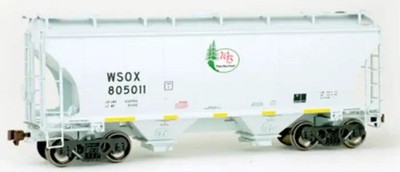 American Limited H.O. Scale ALM 2050 Trinity 3281 2-Bay Covered Hopper WSOX 8050