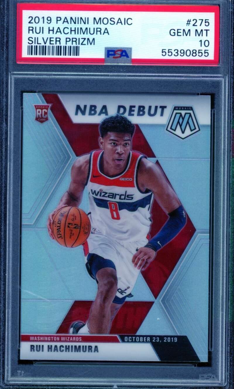 Rui Hachimura Rookie Card 2019-20 Panini Mosaic Silver #275 PSA 10