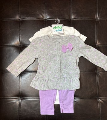 Carter's Child Of Mine Lots Of Love Elephant 3 Piece Set Baby Size 12M NWT