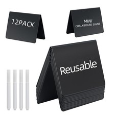 Mini Chalkboard Signs 4"x3" Food Sign Tags for Display Buffet Party Reusable