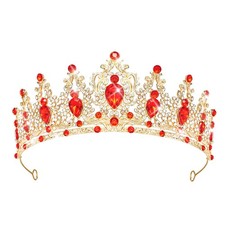 Queen Crown Rhinestone Wedding Crowns and Tiaras for Women Costume Party Hair...