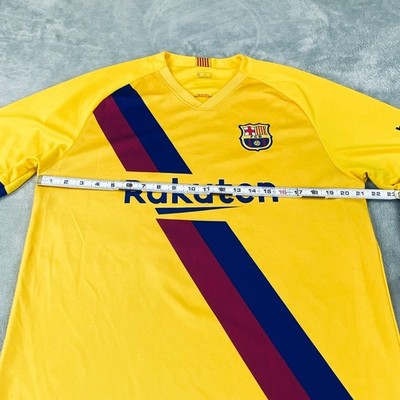 Rakuten FC Barcelona Lionel Messi #10 Jersey Mens XL Yellow