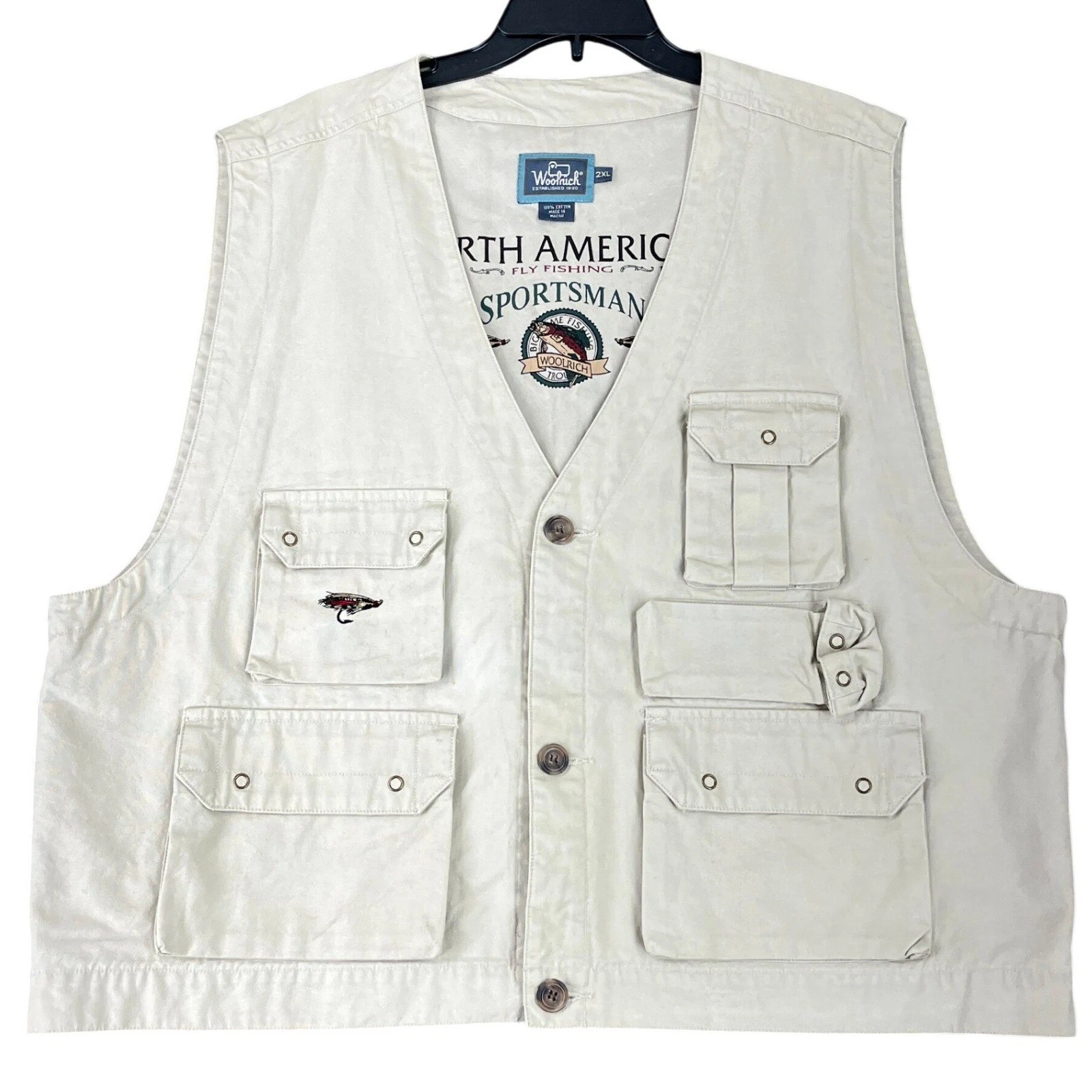 Woolrich North American Sportsman Fly Fishing Vest Utility Pockets Tan 2XL Mens
Opens in a new windo