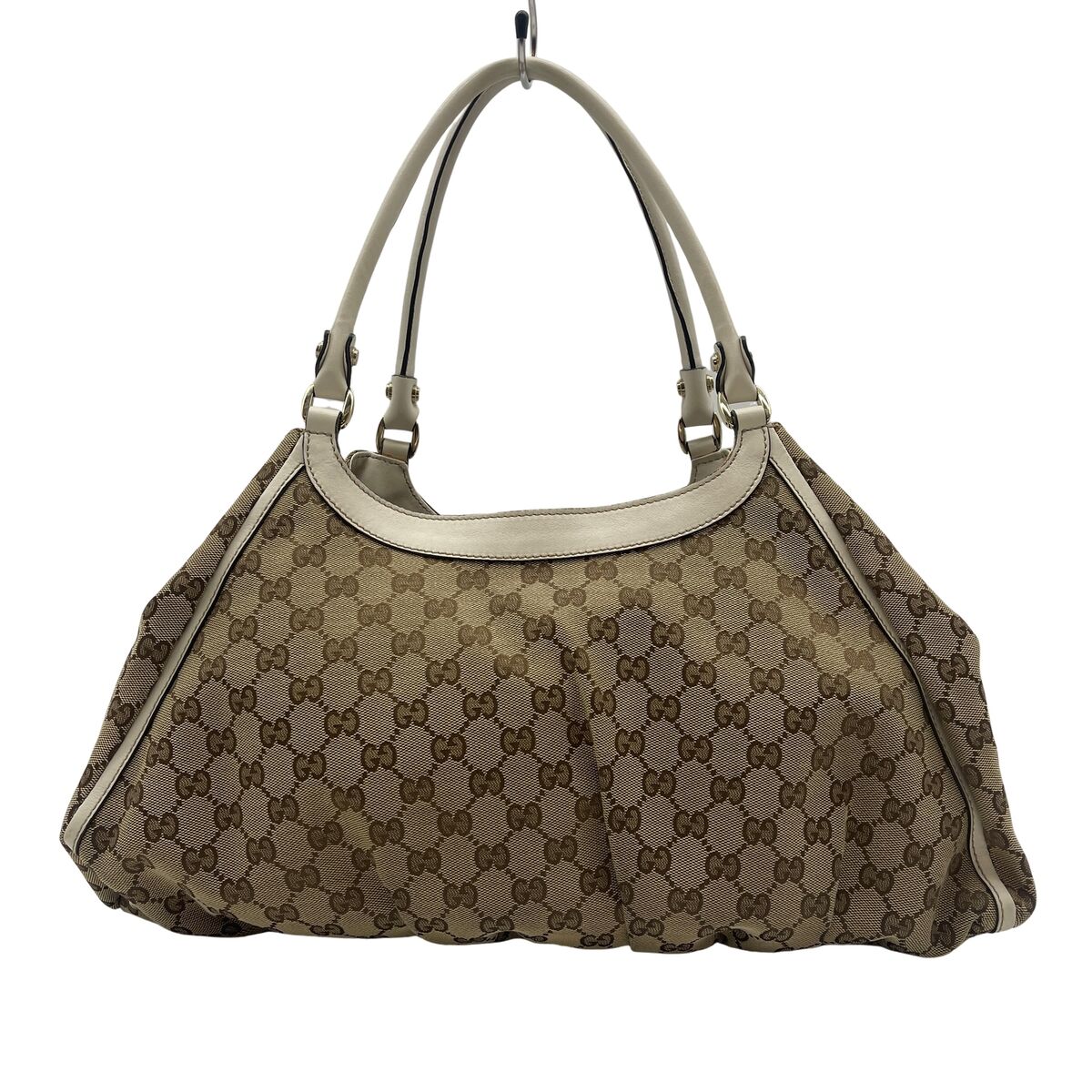 Authentic GUCCI GG Abby D-ring Shoulder Bag Beige Canvas Authentic GUCCI GG Abby D-ring Shoulder Bag Beige Canvas