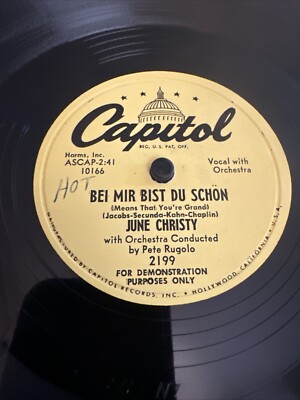 PROMO Capitol 78 RPM June Christy - Bei Mir Bist Du Schon 2199 E