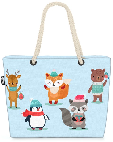 Void Tasche Winter Tierkinder Kinderzimmer Kinder Tiere Winter Weihnachten-image
