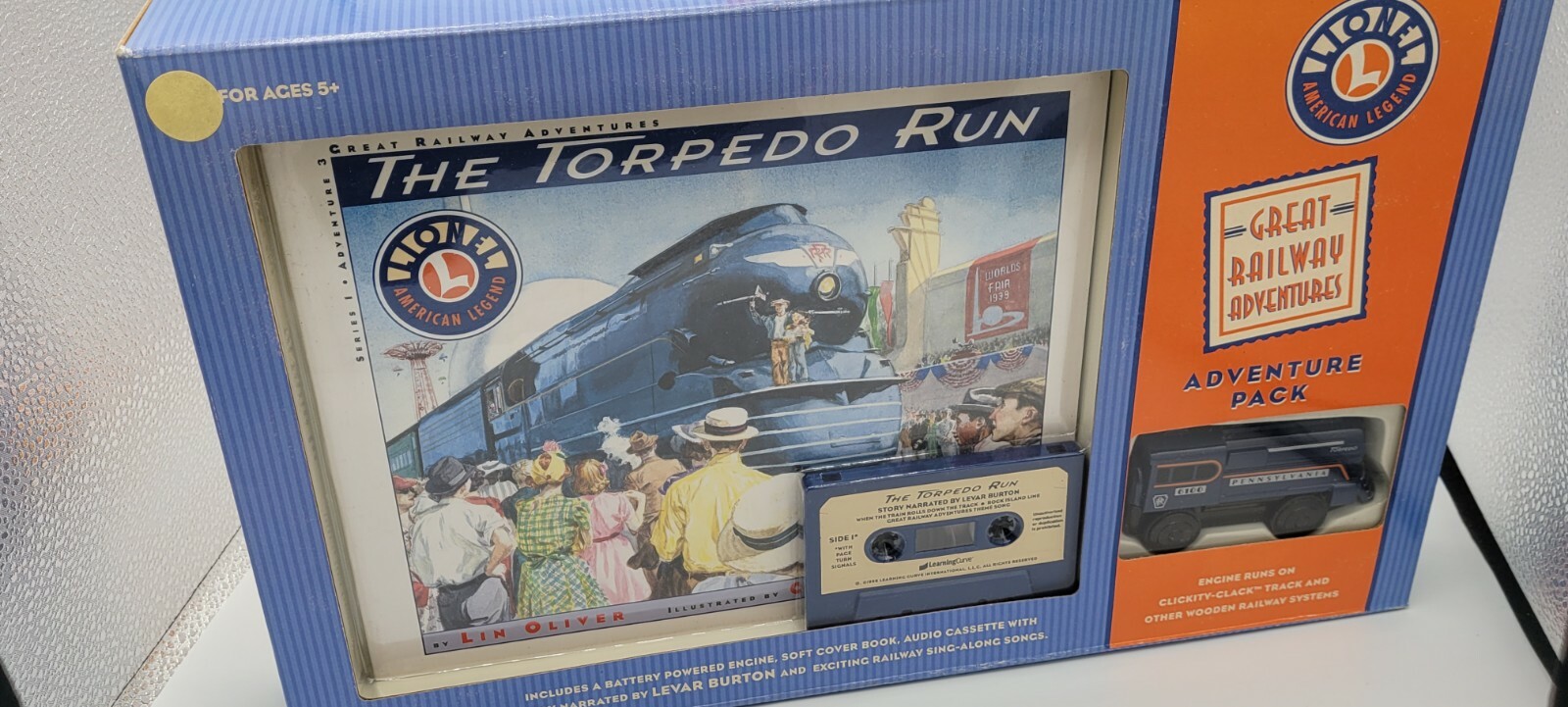 (2)Lionel Collectors Torpedo Run Book, Cassette and Toy Train. Brand new in box!
