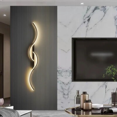 Moderne Luxus Streifen LED Wandmontage Schlafzimmer Wohnzimmer Innen Leuchte Lampe