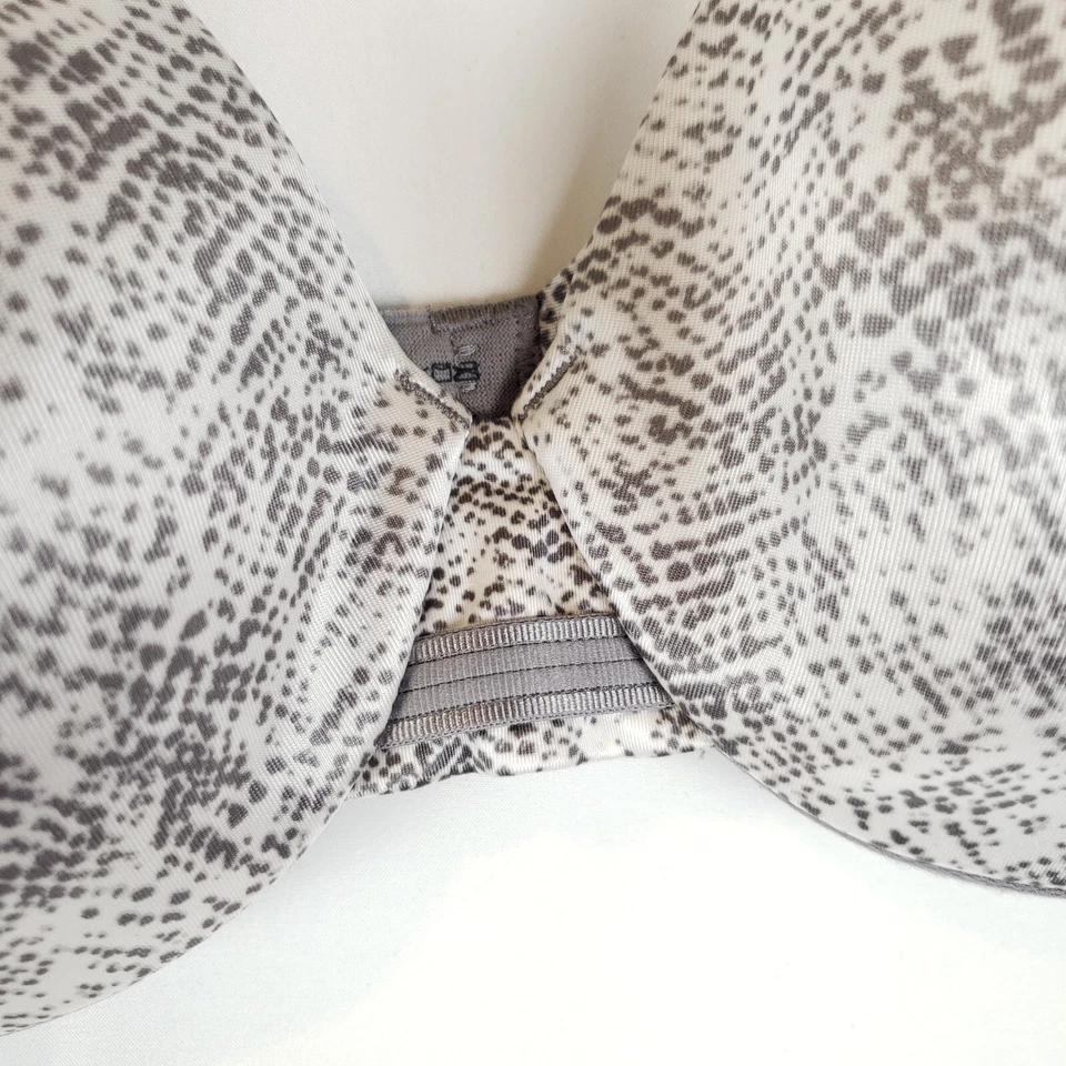 Bali Bra 36B One Smooth U Underwired T Shirt Lightly Lined Gray White 3W11 3811 — 第 4/4 张图片