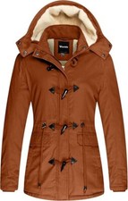 Wantdo Women's Windproof Warm Coat Winter Casual Fleece Coat Classic Cotton Hood