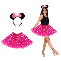 Damen Maus Mouse KostüM Set Haarreifen + TüTü FüR Fasching Karneval Motto Party