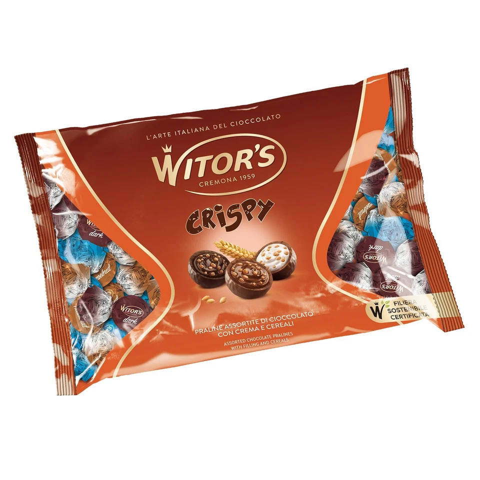 Cioccolatini Witor'S Praline Crispy Mix 1 Kg Cioccolato Assortiti Latte Fondente