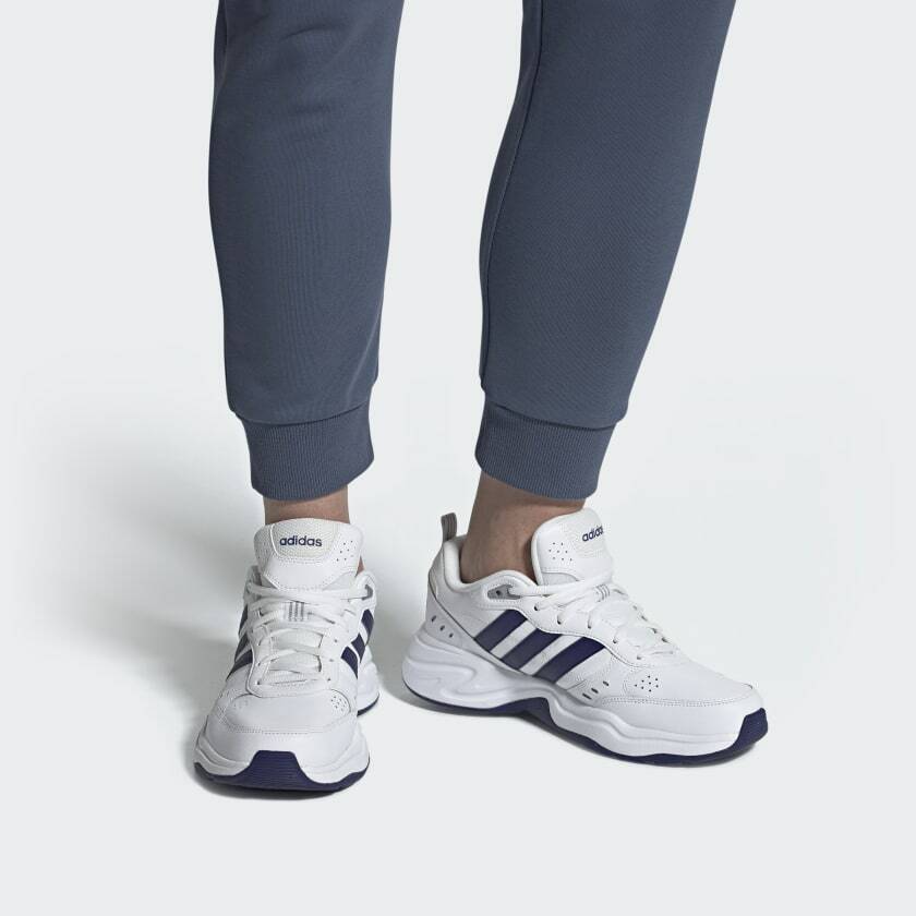 Adidas Strutter men's sneakers shoes cloud white/dark blue/ mate silver  EG2654 - Shopping.com