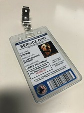 Customize Service Dog ID Card Badge ESA ADA EMOTIONAL SUPPORT THERAPY Portrait