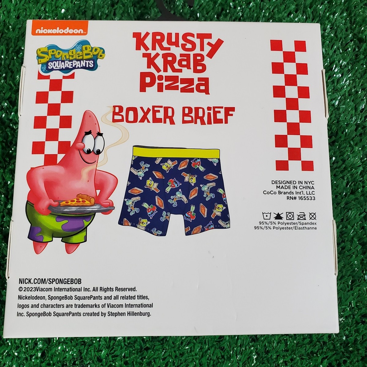 Spongebob SquarePants Krusty Krab Pizza Boxer Brief Size XLarge