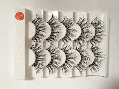 Box mit 38, Streifen 100 % Nerz Flirty HD Wimpern, 5 Paar pro Packung, schwarz + kostenloser Versand