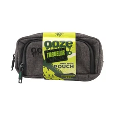 Ooze Smell Proof Carbon Lined Grey Toiletry Bag - Portable Travel Storage Pouch