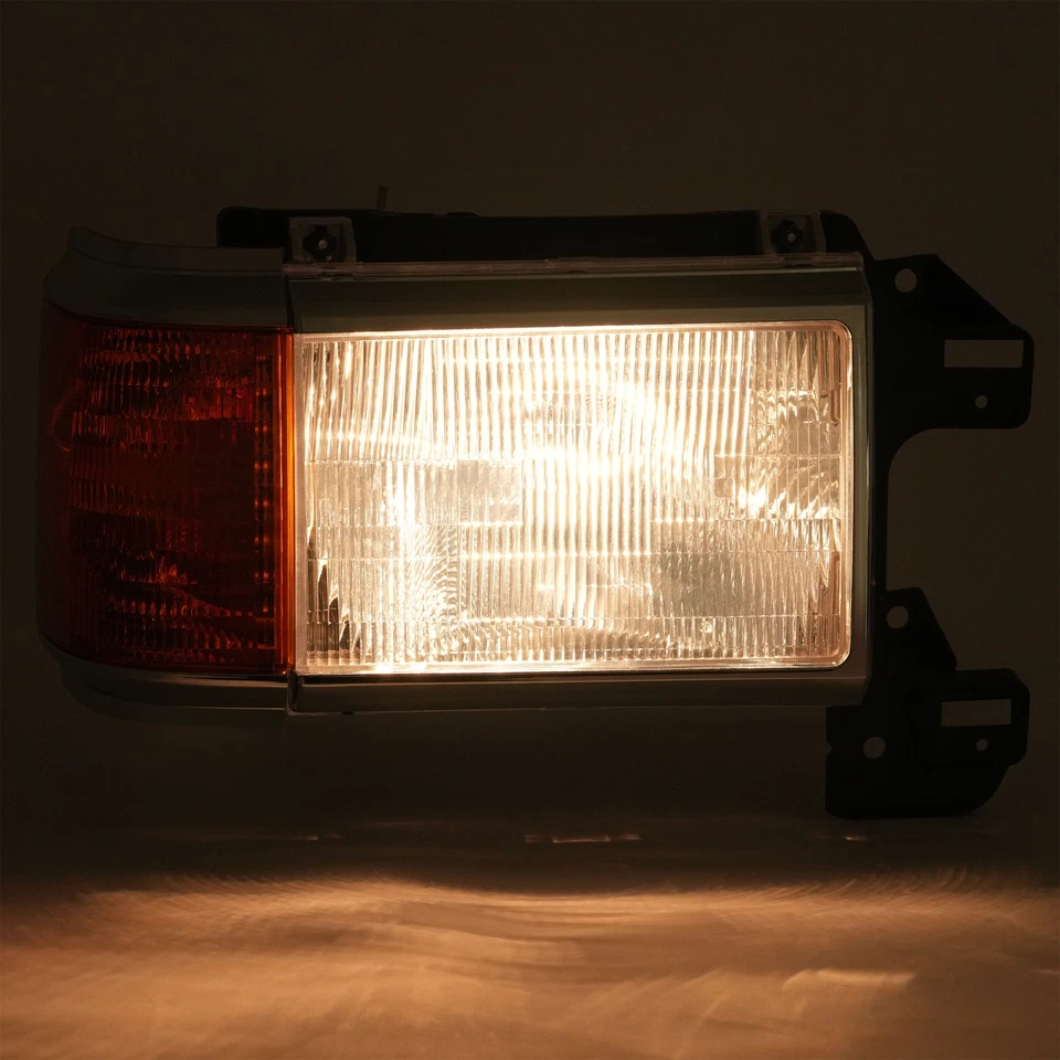 Faros cromados con par de bombillas para Ford F150 F250 Bronco 1987-91 Foto 3 de 4