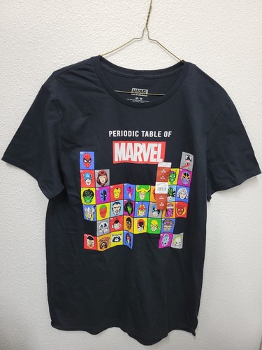 Marvel Periodic Table Of Marvel Men’s Medium T Shirt Black Graphic Print