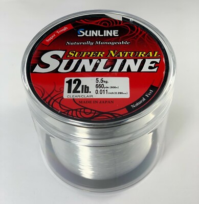 Sunline Super Natural Monofilament - 660 Yard Spool 12LB.