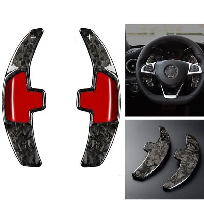 2x Auto Lenkrad Paddle Shift Für Benz C180L C200L C260L 2015-2018 BPD Kohlefaser