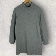Reformation Cory Sweater Dress Grey Womens Size Small Sustainable Mock Neck S