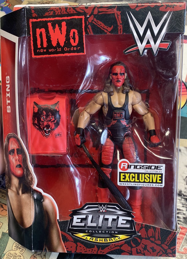 WWE Elite Flashback Wolfpack nWo Sting 6” Figure Ringside Collectible Exclusive